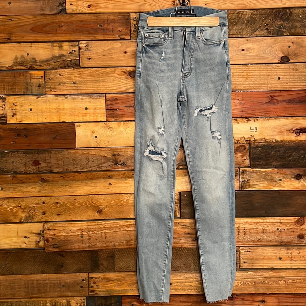 NWOT Aeropostale super high waist curvy jeggings size 00